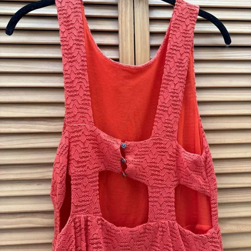 Free people orange dress size medium